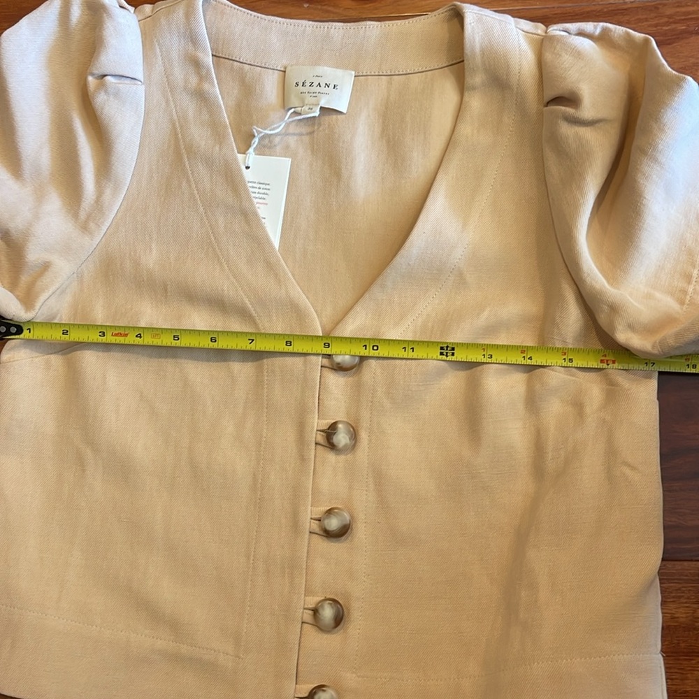 Sezane NEVI blouse cream NWT new with tags 36 size 4 - Picture 8 of 8